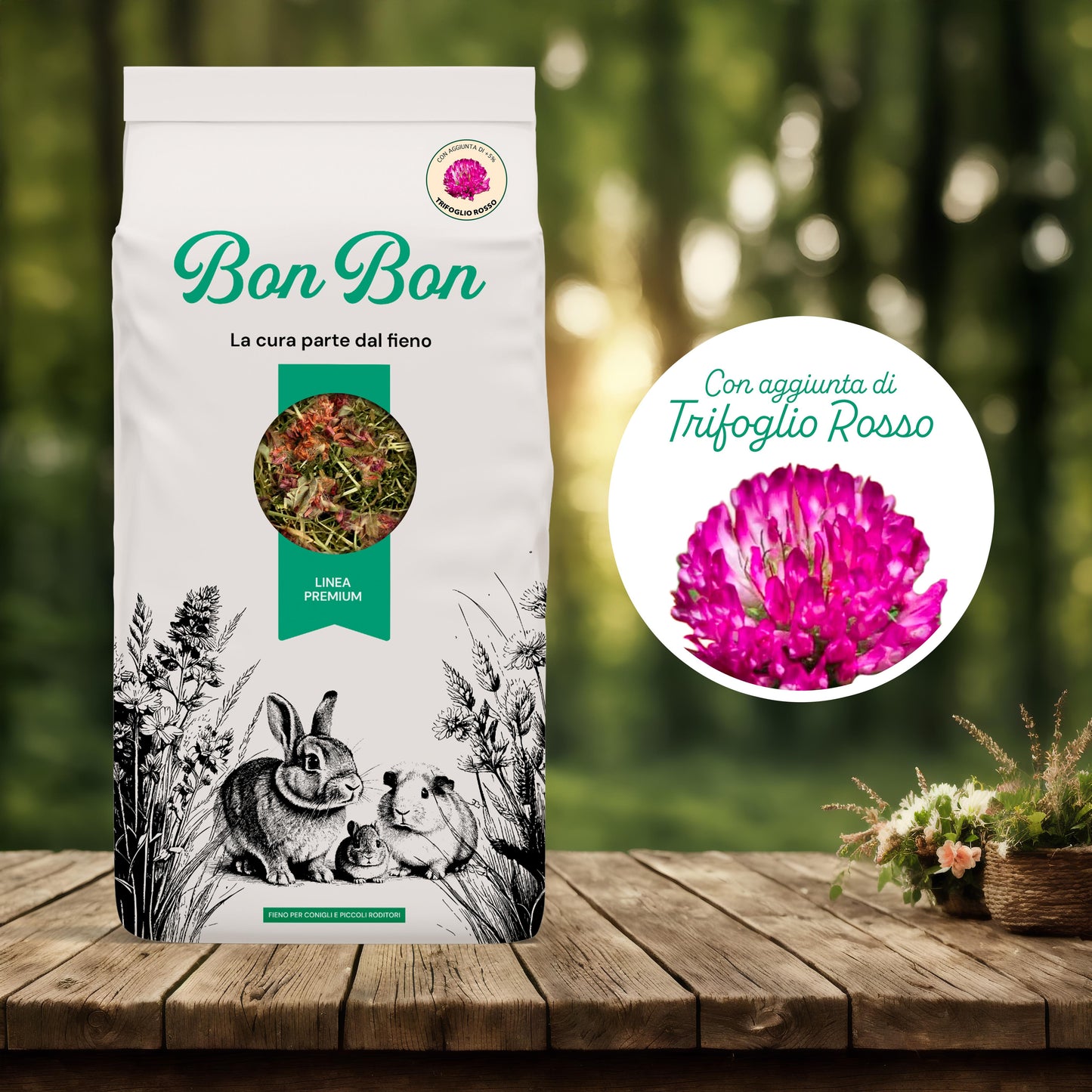 Fieno Premium con Trifoglio Rosso